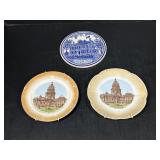 3 Springfield Illinois Souvenir Plates