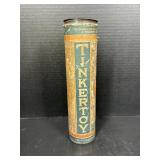 Original Tinker Toy Tin with Wooden Pieces