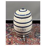 Antique Blue Stripe Stoneware Water Cooler