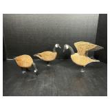 3 Canada Goose Decorative Figures