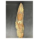 Nez Perce John Burke Face Bark Carving