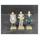 3 Small Vintage Small President Figures