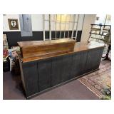 Antique General Store Counter with Paper Roll Rack