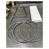 Metal clothing rounder Rack & shelf