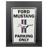 Mustang Parking Metal Sign