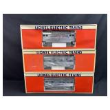 3 Lionel Santa Fe Aluminum Train Cars - Boxed
