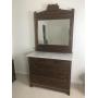 Beautiful Marble Top Dresser with Mirror