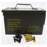 Military Metal Ammo Can Full Of .308 Belt Links