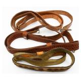 Lot of Three Leather Rifle Slings