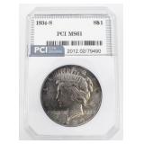 Uncirculated PCI Graded Morgan Silver Dollar Coin