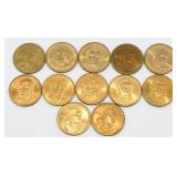12 Collector One Dollar Coins