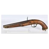 Antique Belgian Flintlock Parts Pistol