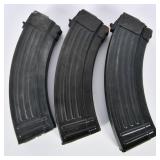 Lot of Three Metal AK-47 Magazines 30 Rounds