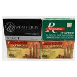 34 Rds Of .257 WBY Mag & .30-06 Ammo W/ Brass