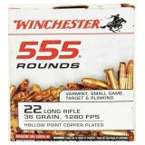555 Rounds Of Winchester .22 LR Ammunition