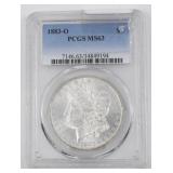 Uncirculated PCGS Graded Morgan Silver Dollar