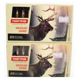 40 Rounds Of Norma 7mm-08 Rem Game Ammo