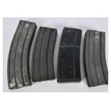 Lot of Four Metal AR Rifle Magazines