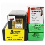 Approx 450 Count Of 6mm Reloading Bullet Tips