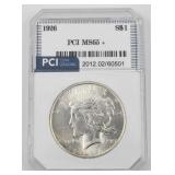 Uncirculated PCI Graded Silver Peace Dollar Coin