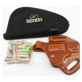 30 Rds Of .357 Mag Ammo, Pistol Case & Holster
