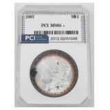 Uncirculated PCI Graded Morgan Silver Dollar Coin
