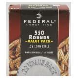 550 Rounds Of Federal .22 LR Ammunition