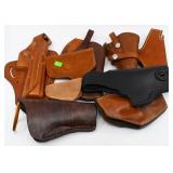 8 Various Size Leather Holsters