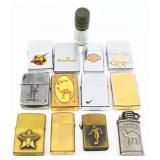 12 Various Style Collector Zippo Lighters