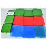 12 Various Size Plastic Ammo Storage Containers