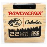 400 Rounds Of Winchester .22 LR in Wood Box