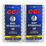 100 Rounds Of CCI .17 Mach 2 Ammunition
