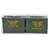 2 Large Size Metal Military Ammo Cans