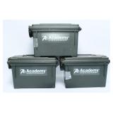 Three Academy Sports + Outdoors Field Ammo Boxes