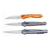 Three Kershaw Launch 8 AUTO Folding Knives, Models