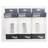 Three Sig Sauer P238 .380 ACP 6-Round Steel OEM Pi