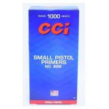 1000 Count CCI Small Pistol Primers No. 500