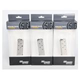 Three Sig Sauer P238 .380 ACP 6rd Magazines