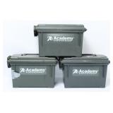 Three Academy Sports + Outdoors Field Ammo Boxes