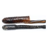 A Vintage Braided Leather Sap or Bludgeon with She