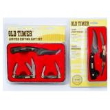 Two Schrade Old Timer Limited Edition Knife Sets,