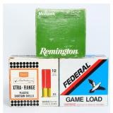 Three Boxes of Vintage 12 Gauge Shotgun Ammunition