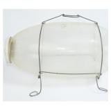 Vintage Glass Minnow Trap with Wire Cradle