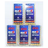 250 Rounds CCI Maxi-Mag 22 WMR Total Metal Jacket