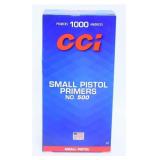 CCI Small Pistol Primers No. 500, 1000 Count