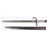 Argentine Mauser Model 1891 Bayonet w/ Scabbard by