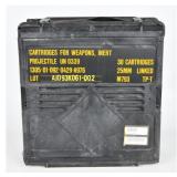 U.S. Military Empty M910 Case for 30 Rounds 25mm