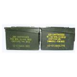 A Pair of US Army Military M19A1 7.62mm 200