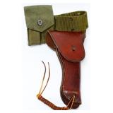 A WWII U.S. Army M1936 Pistol Belt Rig w/ M1916