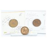Three Civil War Patriotic Copper-Alloy Tokens